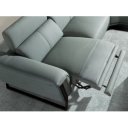 MINERVA prémium bőr relax sarokkanapé- türkiz - jobbos