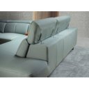 MINERVA prémium bőr relax sarokkanapé- türkiz - jobbos