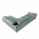 MINERVA prémium bőr relax sarokkanapé- türkiz - jobbos