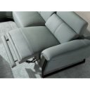 MINERVA prémium bőr relax sarokkanapé- türkiz - balos