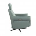 MINERVA prémium bőr relaxfotel - türkiz