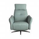 MINERVA prémium bőr relaxfotel - türkiz