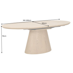 UNIQUE OAK modern bővíthető étkezőasztal - 160-200cm