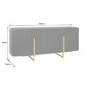 VILAS exkluzív mangófa komód - 160cm - fekete