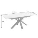 ETERNITY bővíthető kerámia étkezőasztal - 160-200cm - márvány