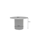 UNIQUE ROUND design kerámia étkezőasztal - 120cm - szürke