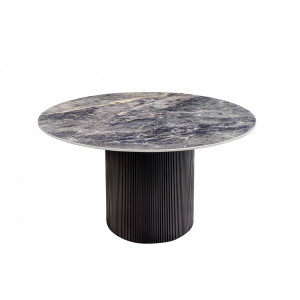 UNIQUE ROUND design kerámia étkezőasztal - 120cm - szürke
