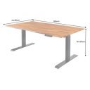 MAMMUT állítható magasságú rózsafa íróasztal - 160cm