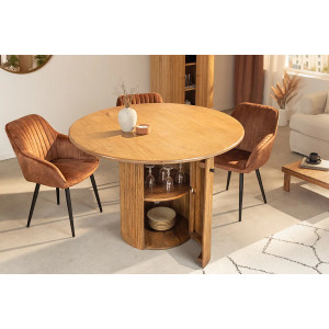 TRES CHIC különleges mangófa étkezőasztal - 120cm Étkezőasztalok