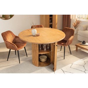 TRES CHIC különleges mangófa étkezőasztal - 120cm Étkezőasztalok