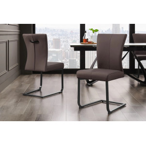 SAMSON-II prémium szék - valódi bőr - szürke INVICTA