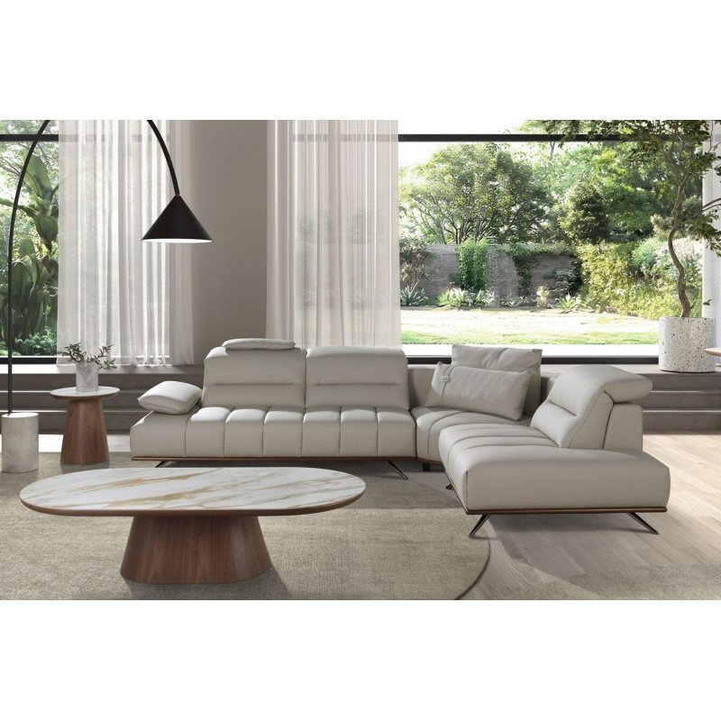 LUMERA prémium bőr sarokkanapé - jobbos kivitel