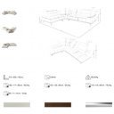 LUMERA prémium bőr sarokkanapé - balos kivitel