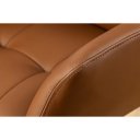 SIGNATURE design forgatható szék - valódi bőr - barna