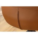 SIGNATURE design forgatható szék - valódi bőr - barna