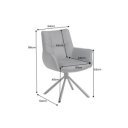 SIGNATURE design forgatható szék - valódi bőr - fekete