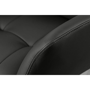 SIGNATURE design forgatható szék - valódi bőr - fekete