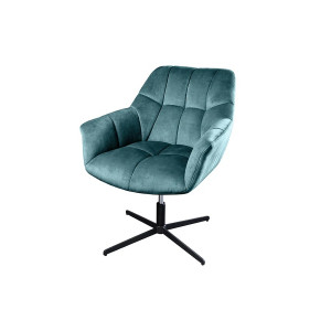 PAPILLON design bársony fotel - türkiz
