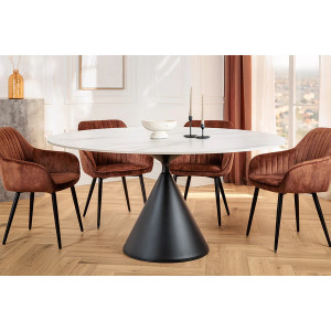 SIGNATURE design kerek étkezőasztal - 135cm - fehér Étkezőasztalok