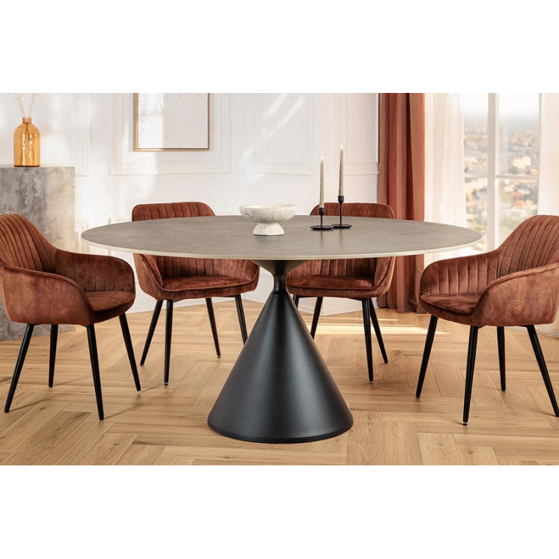 SIGNATURE design kerek étkezőasztal - 135cm - szürke