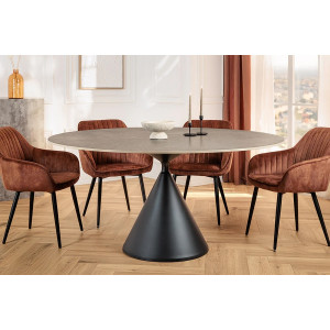 SIGNATURE design kerek étkezőasztal - 135cm - szürke Étkezőasztalok