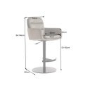 BIG GEORGE prémium bőr bárszék - antracit