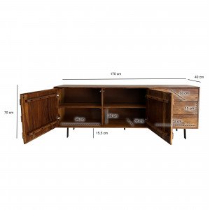 MADERO design rózsafa komód - 175cm