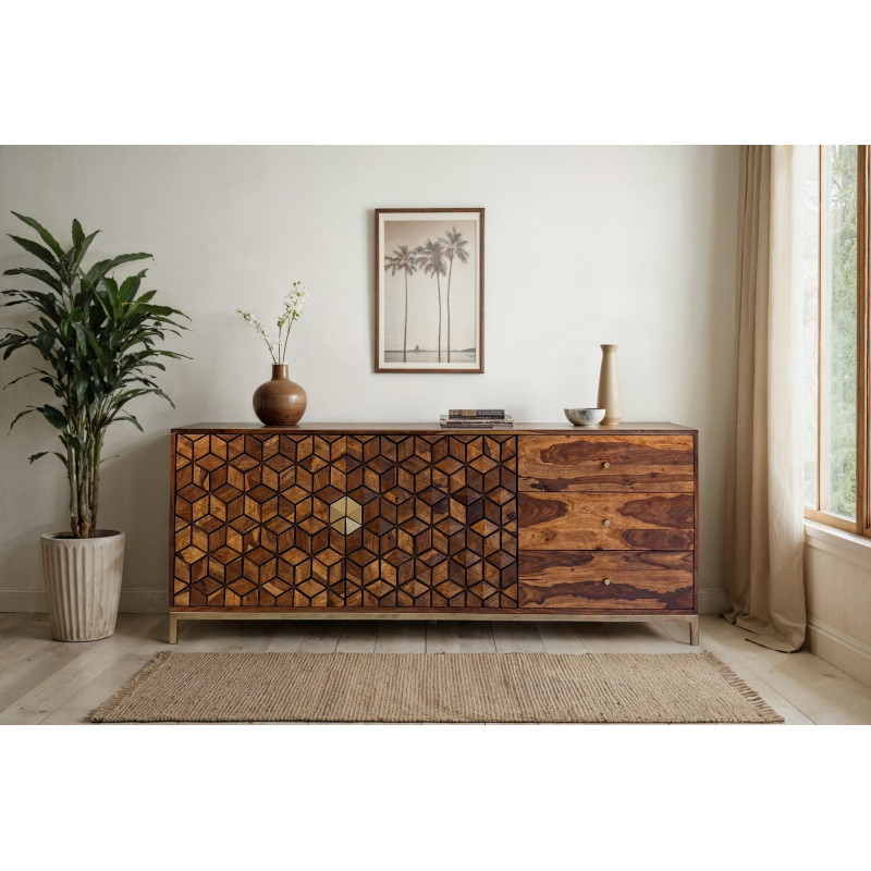 BRUNELLO design rózsafa komód - 180cm