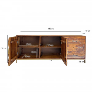 BRUNELLO design rózsafa komód - 180cm