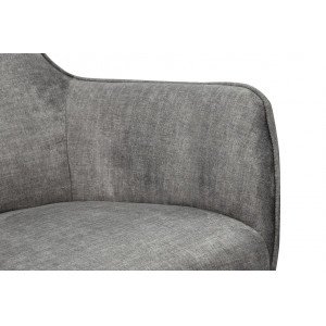 VOGUE design bársony fotel - szürke