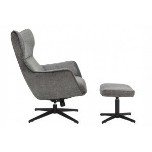 VOGUE design bársony fotel - szürke