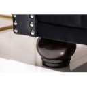 CHESTER bársony kanapé - 205cm - fekete