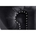 CHESTER bársony kanapé - 205cm - fekete