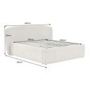 ART DECO exkluzív boucle ágykeret - 180x200cm - szürke