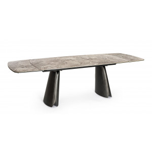 PATAGONIA design kerámia bővíthető étkezőasztal - 180-260cm - szürke