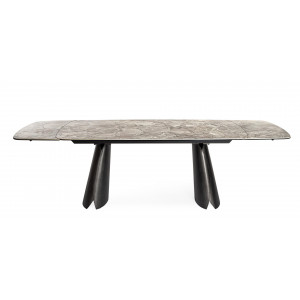 PATAGONIA design kerámia bővíthető étkezőasztal - 180-260cm - szürke