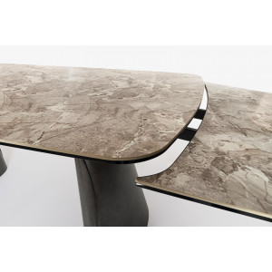 PATAGONIA design kerámia bővíthető étkezőasztal - 180-260cm - szürke