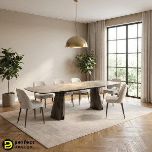 PATAGONIA design kerámia bővíthető étkezőasztal - 180-260cm - szürke