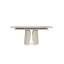 SOLENTE design kerámia bővíthető étkezőasztal - 180-240cm - beige