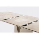 SOLENTE design kerámia bővíthető étkezőasztal - 180-240cm - beige