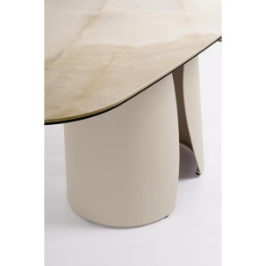 SOLENTE design kerámia bővíthető étkezőasztal - 180-240cm - beige