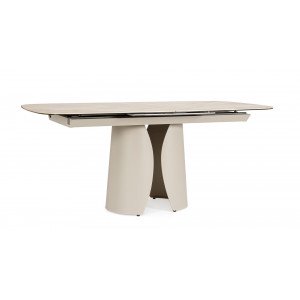 SOLENTE design kerámia bővíthető étkezőasztal - 180-240cm - beige