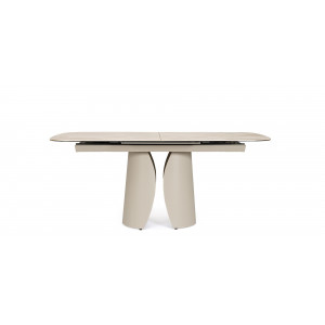 SOLENTE design kerámia bővíthető étkezőasztal - 180-240cm - beige