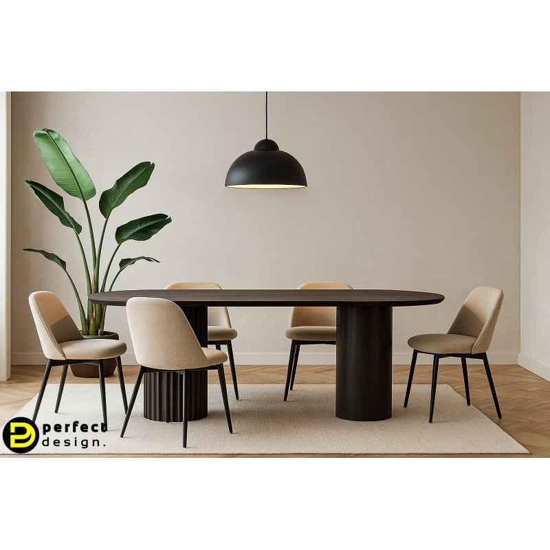 ORISSA BLACK mangófa étkezőasztal - 200cm