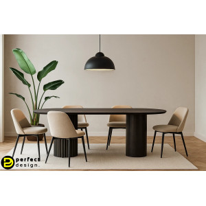 ORISSA BLACK mangófa étkezőasztal - 200cm BIZZOTTO