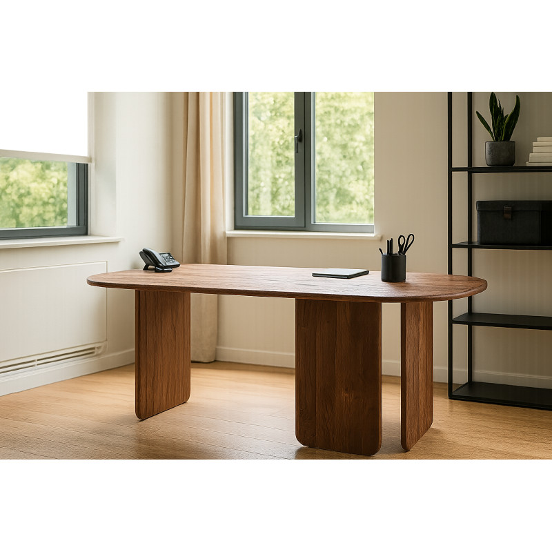 NAYANA tömör akác íróasztal - 180cm