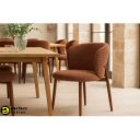 MAREN modern boucle szék - beige/terrakotta