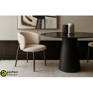 MAREN modern boucle szék - beige/terrakotta