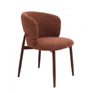 MAREN modern boucle szék - beige/terrakotta