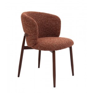 MAREN modern boucle szék - beige/terrakotta